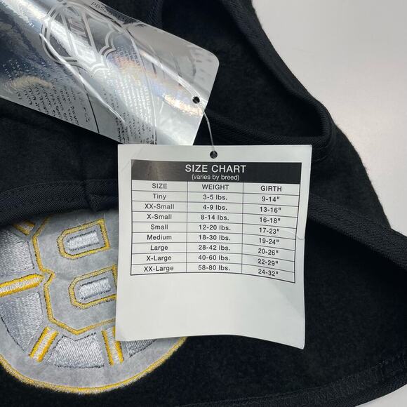 ALL STAR DOGS NHL Licensed Boston Bruins Polar Fleece Hooded Dog Jacket Medium - Picture 5 of 5
